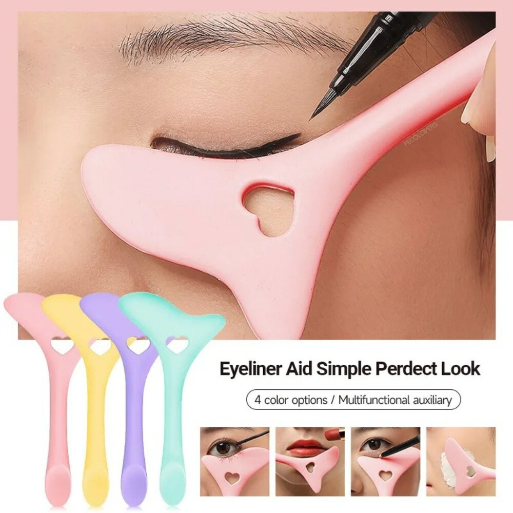 Eyeliner & Makeup Stencils / Applicator  in One - Tool Silicon Reusable Pink